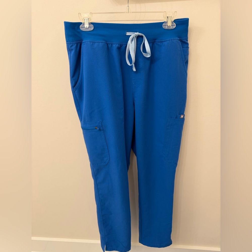 Figs Women's Large Royal Blue High Waisted Yola Skinny Scrub Pants